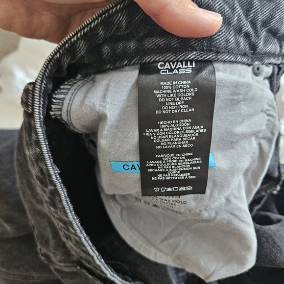 Roberto Cavalli Black High Rise Jeans Classic Elegance - Picture 7 of 8